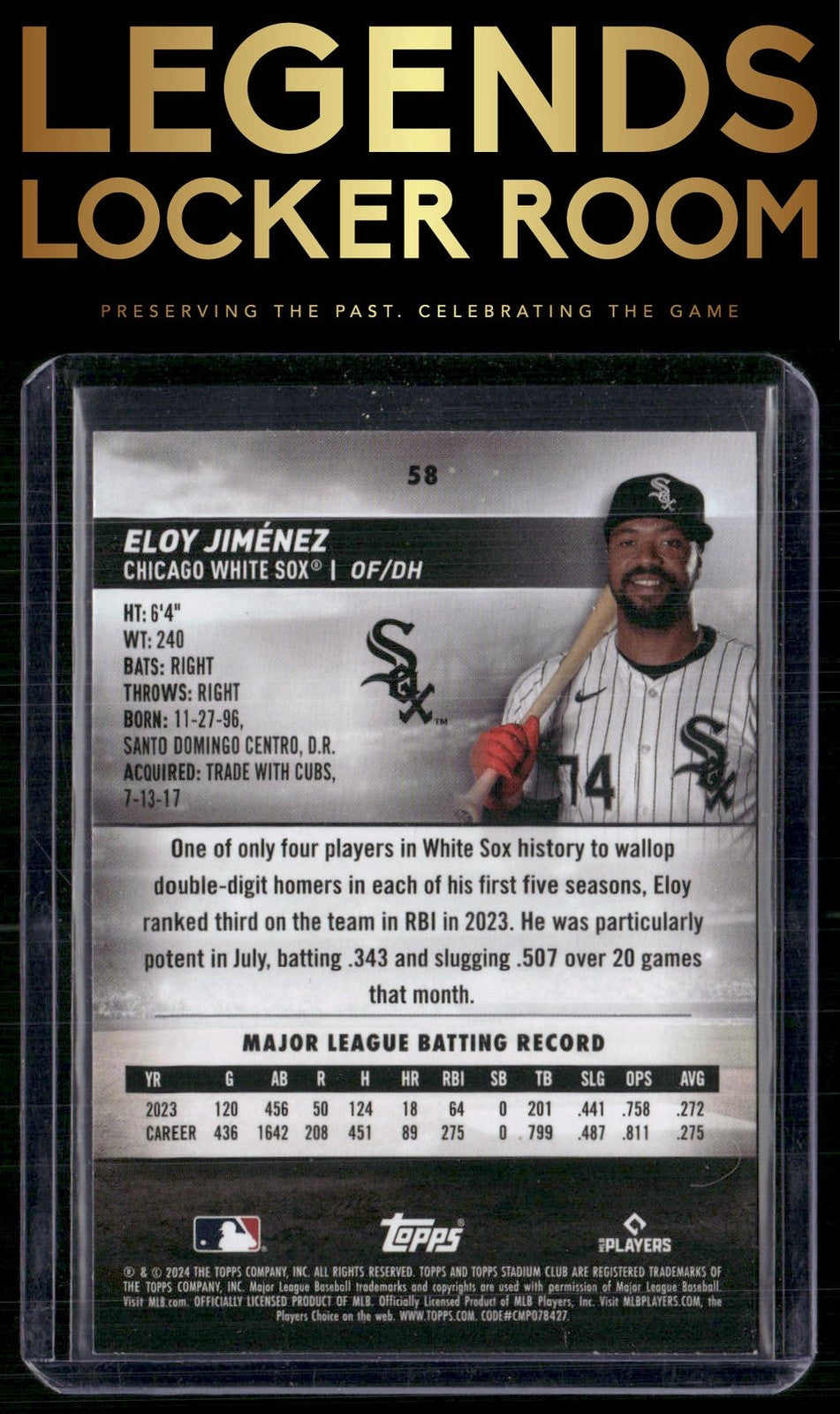 2024 Stadium Club #58 Eloy Jiménez