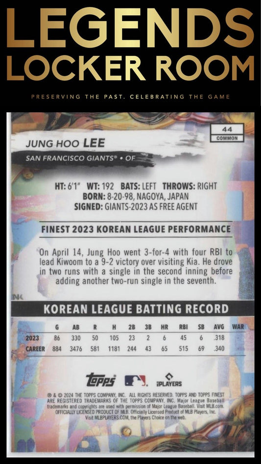 2024 Finest #44 Jung Hoo Lee