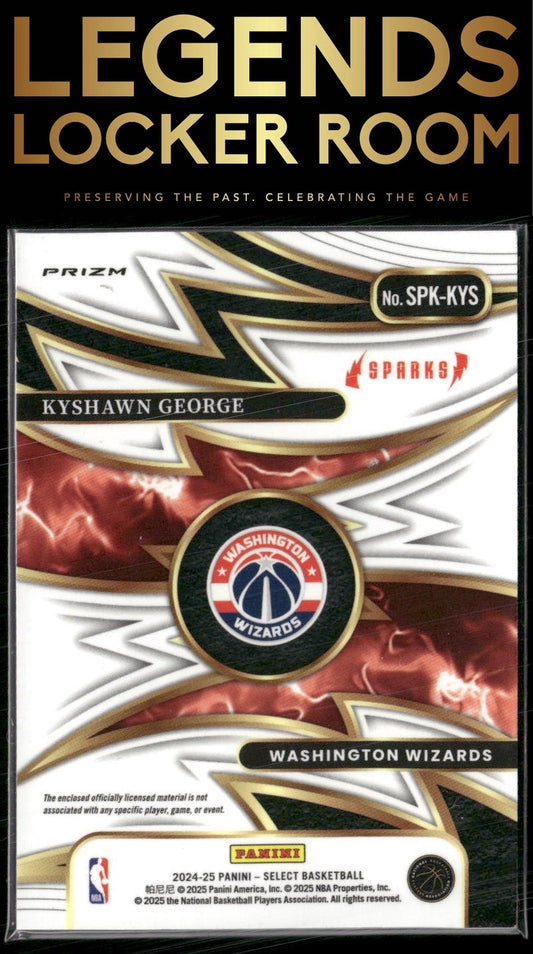 2024-25 Panini Select #SPK-KYS Kyshawn George Sparks