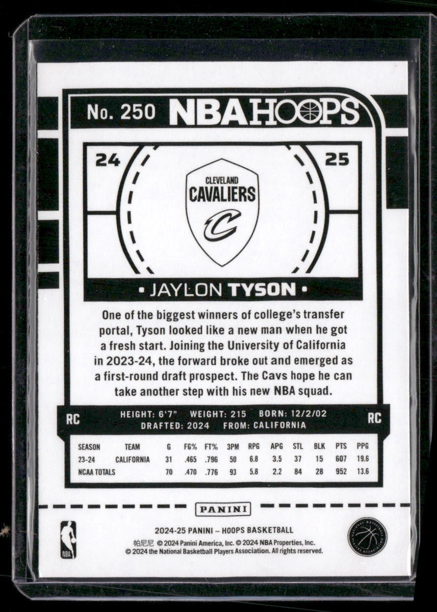 2024-25 Hoops #250 Jaylon Tyson