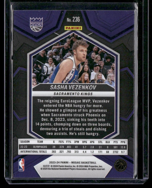 2023-24 Panini Mosaic #236 Sasha Vezenkov