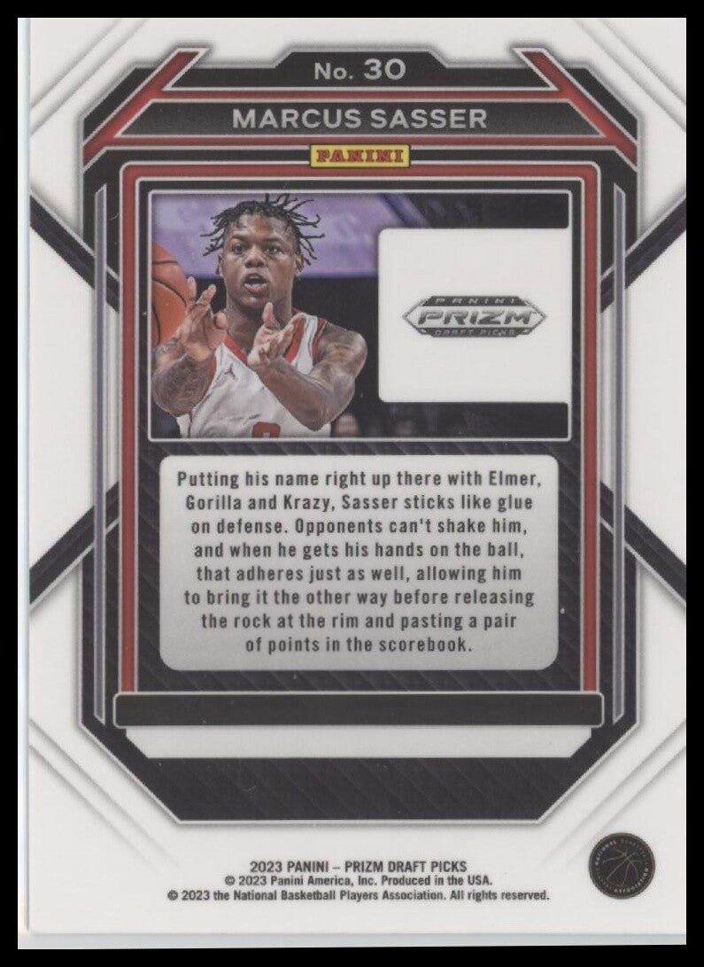 2023 Panini Prizm Draft Picks #30 Marcus Sasser