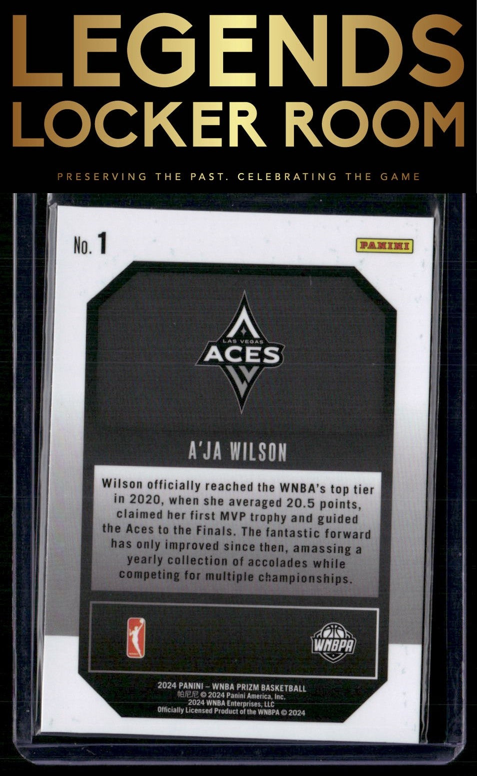 2024 Panini Prizm WNBA #1 A'ja Wilson Top Tier