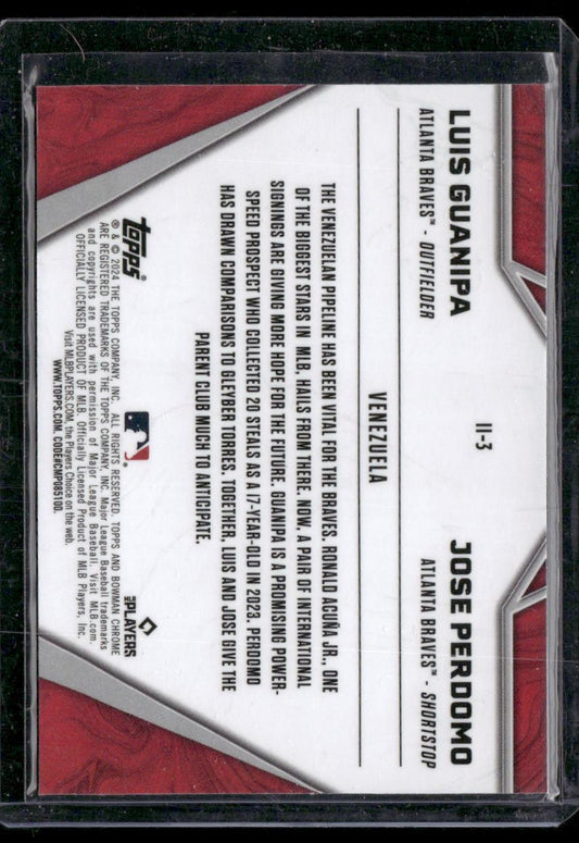 2024 Bowman Chrome #II-3 Jose Perdomo / Luis Guanipa International Impact