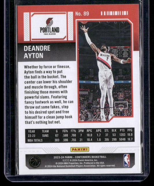 2023-24 Panini Contenders #89 Deandre Ayton