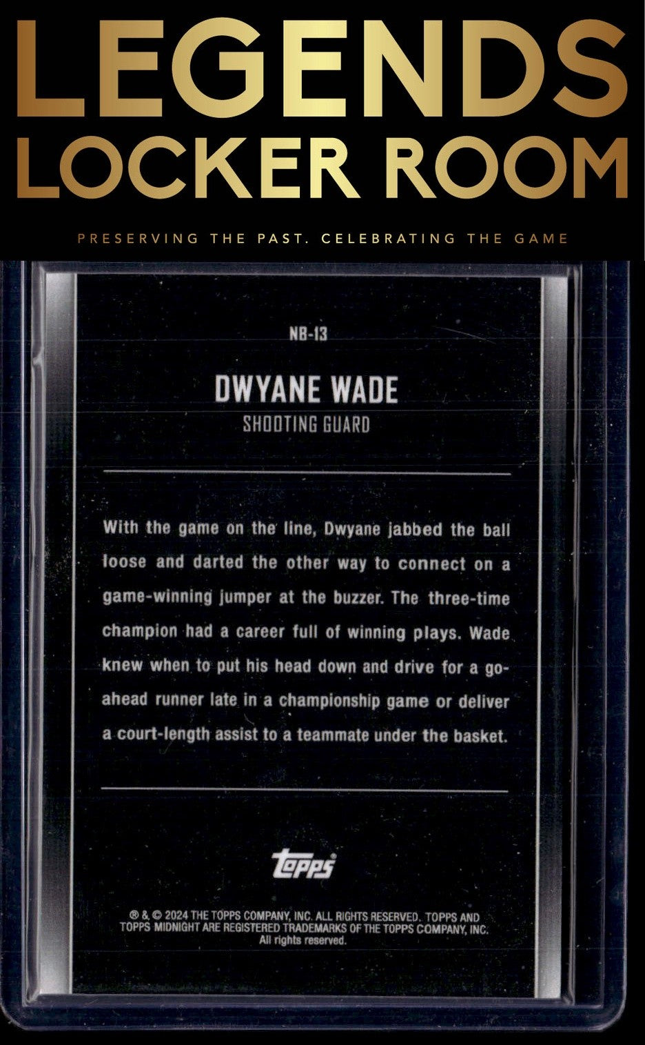 2023-24 Topps Midnight #NB-13 Dwyane Wade Nightball