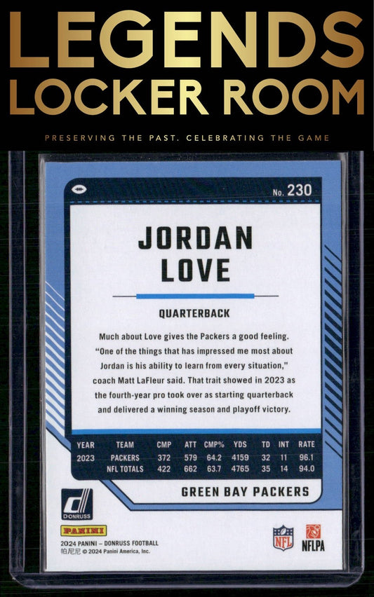 2024 Donruss #230 Jordan Love