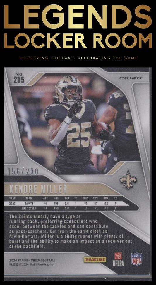 2024 Panini Prizm #205 Kendre Miller Blue Wave #/230