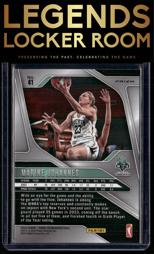 2024 Panini Prizm WNBA #41 Marine Johannes Silver Prizms