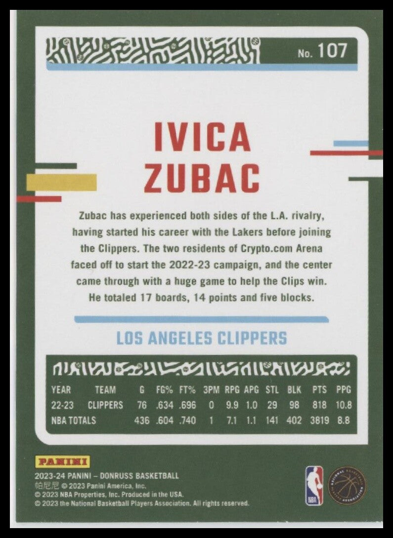2023-24 Donruss #107 Ivica Zubac