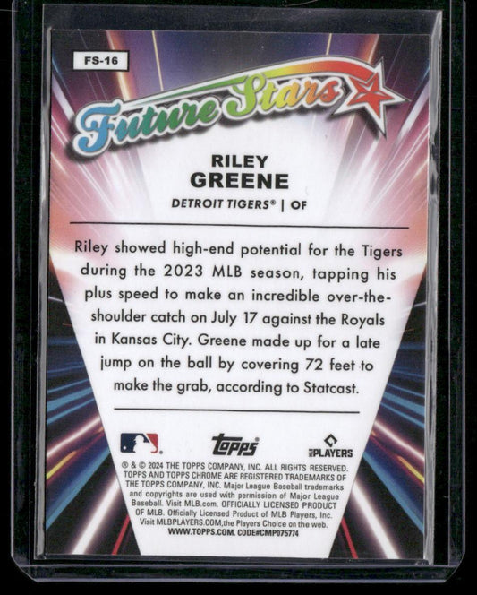 2024 Topps Chrome #FS-16 Riley Greene Future Stars