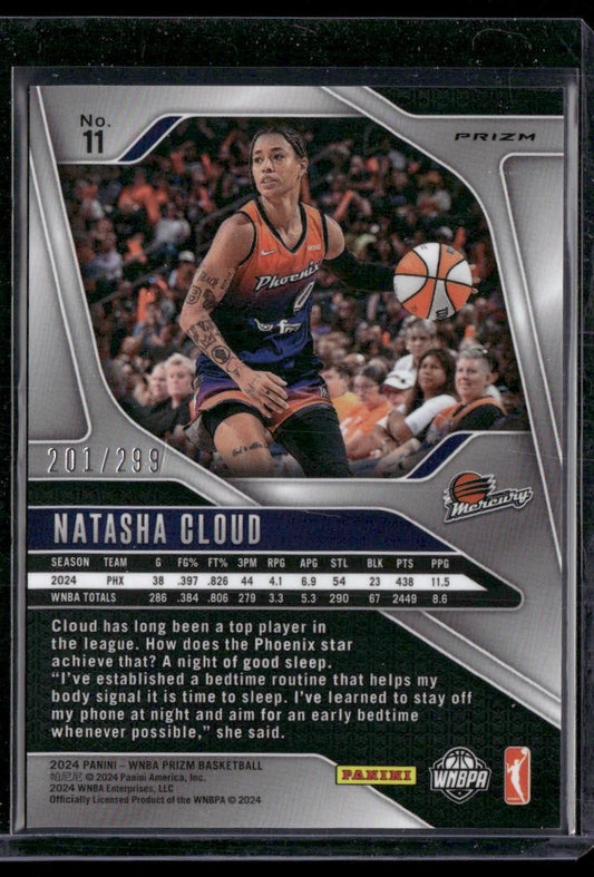 2024 Panini Prizm WNBA #11 Natasha Cloud Red Prizms #/299