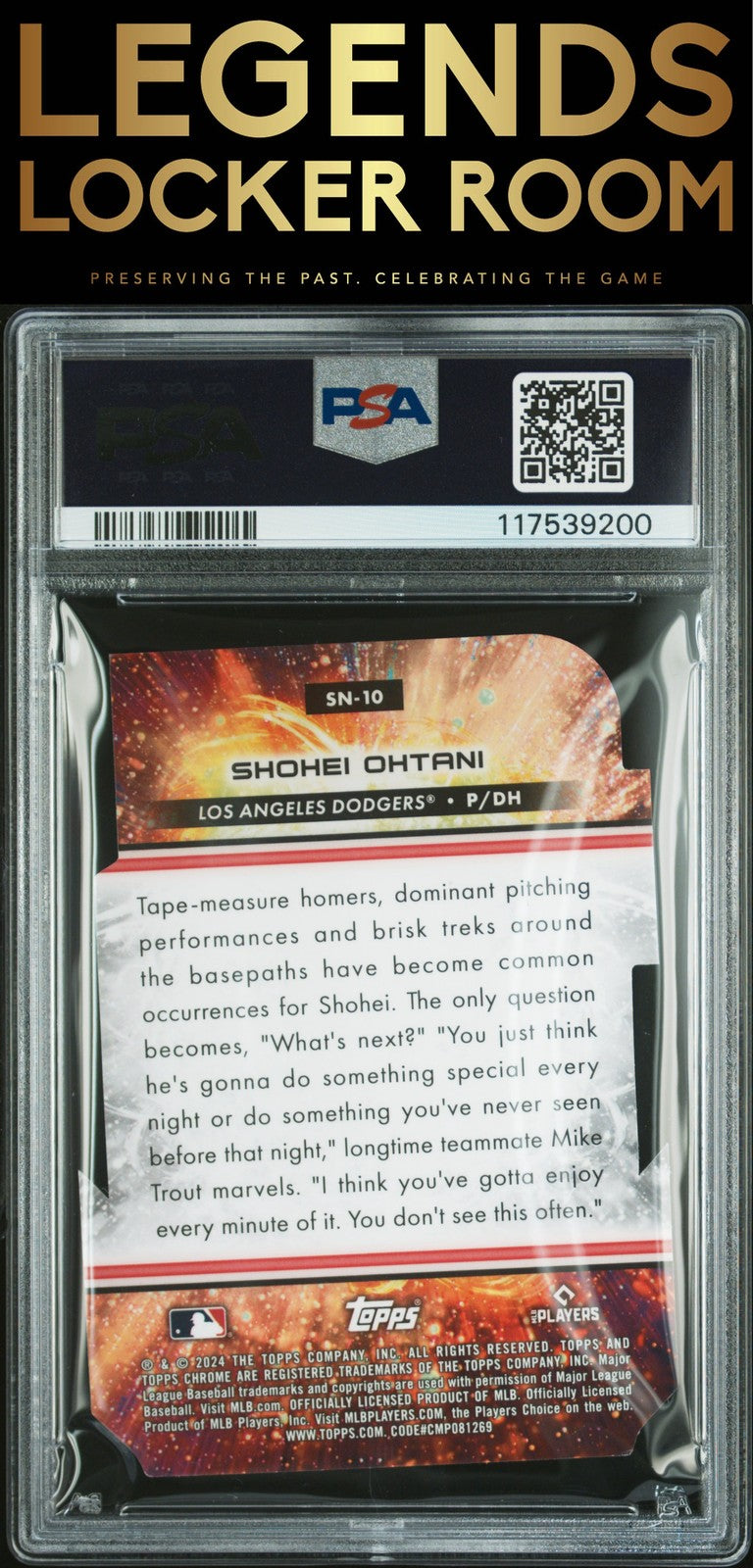 2024 Topps Chrome Cosmic Stella Nova #10 Shohei Ohtani PSA 9