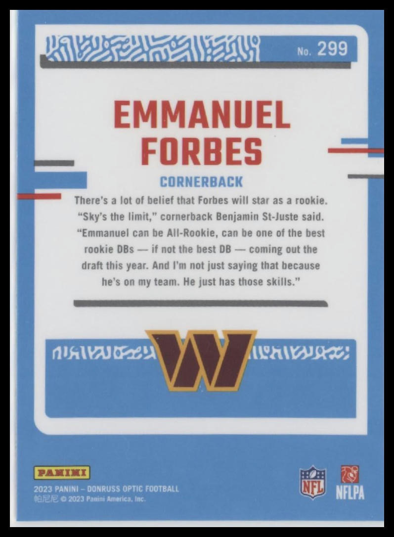 2023 Donruss Optic #299 Emmanuel Forbes