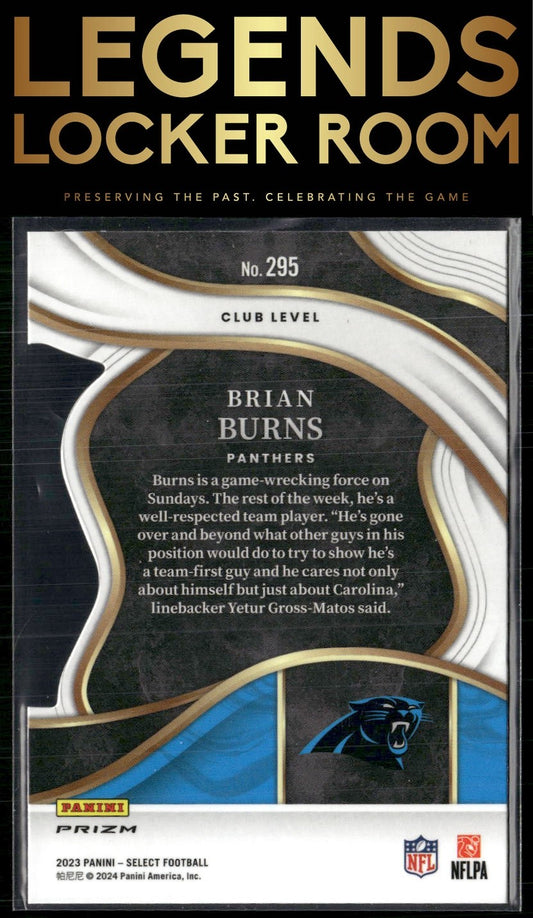 2023 Panini Select #295 Brian Burns Red and Blue Prizms Die Cuts