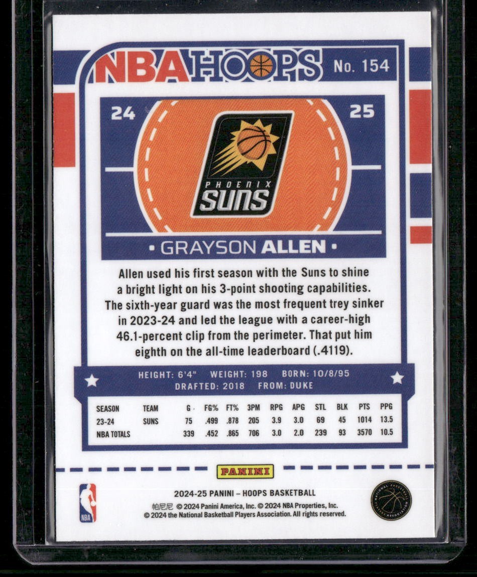 2024-25 Hoops #154 Grayson Allen Premium Prizms Silver