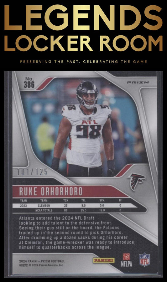 2024 Panini Prizm #386 Ruke Orhorhoro Purple #/125