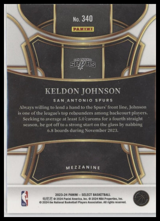 2023-24 Panini Select #340 Keldon Johnson