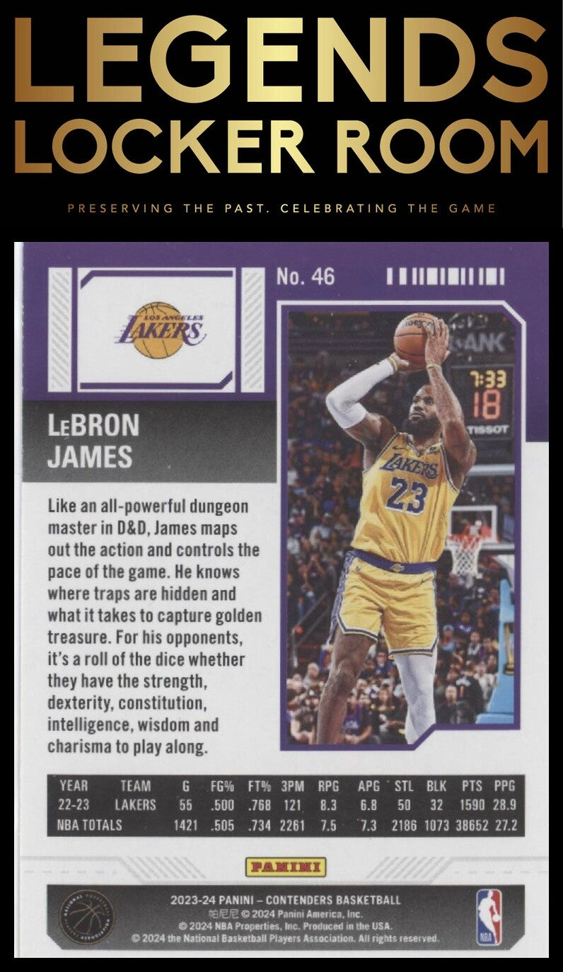 2023-24 Panini Contenders #46 LeBron James