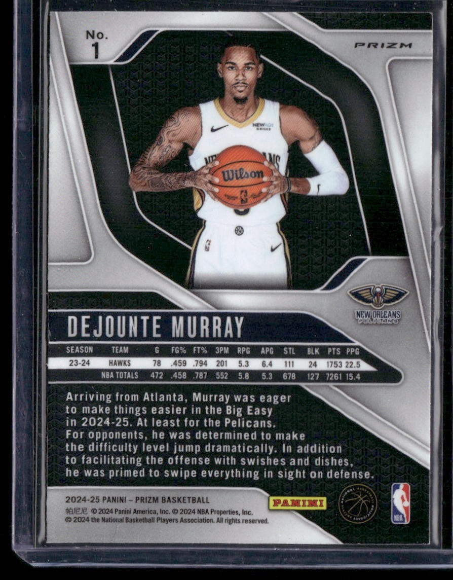 2024-25 Panini Prizm #1 Dejounte Murray Prizms Red