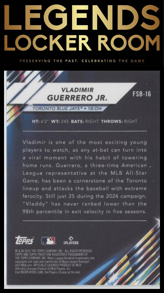 2024 Finest #FSB-16 Vladimir Guerrero Jr. Future So Bright