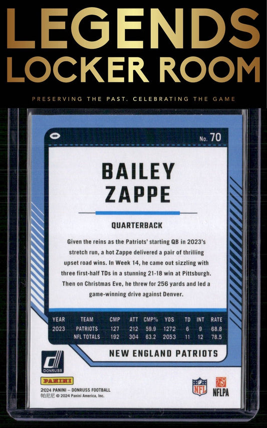2024 Donruss #70 Bailey Zappe