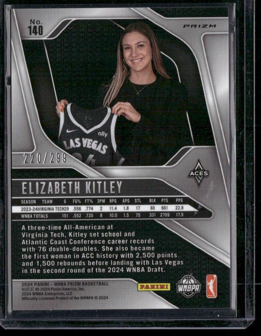 2024 Panini Prizm WNBA #140 Elizabeth Kitley Red Prizms #/299