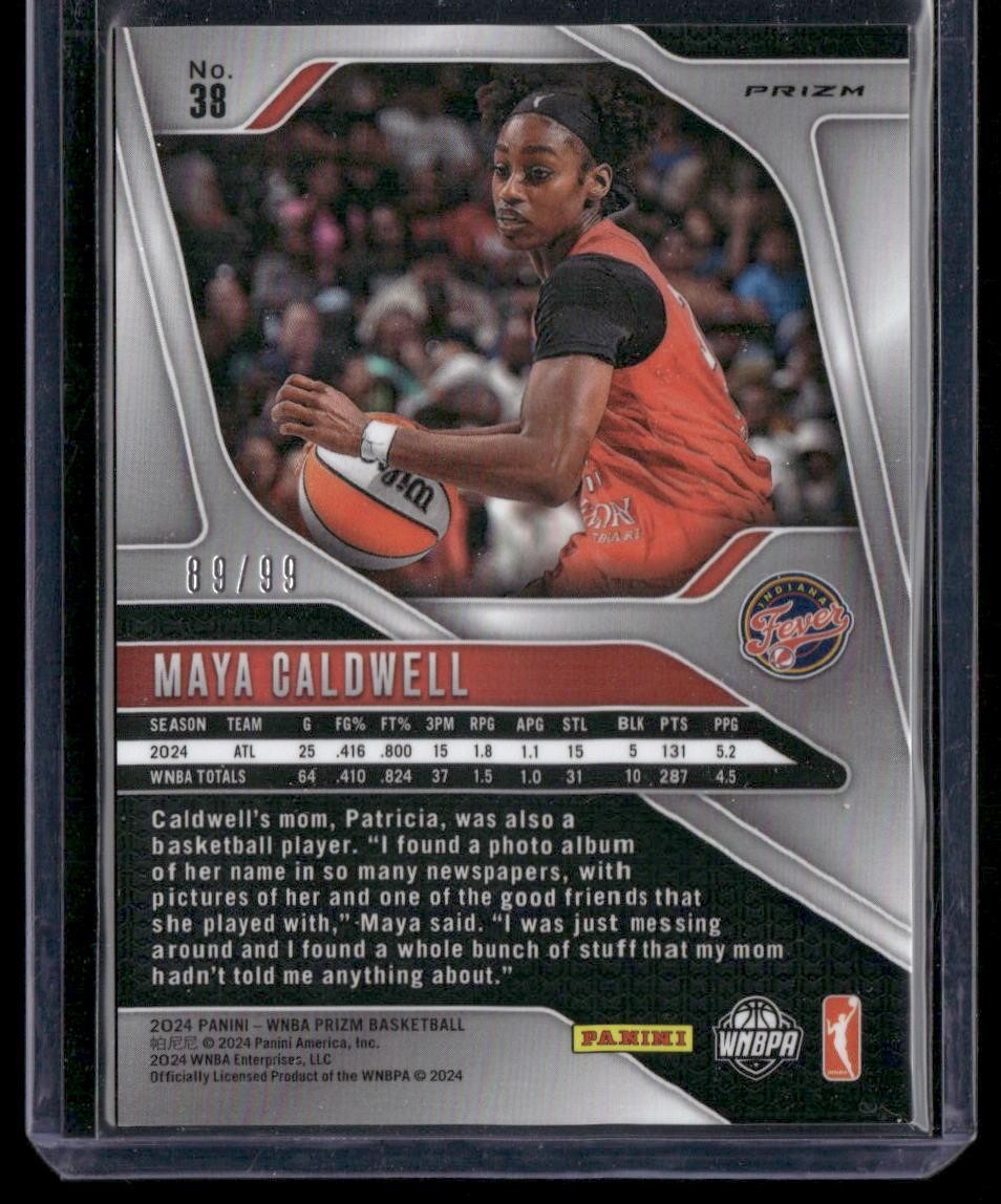 2024 Panini Prizm WNBA #38 Maya Caldwell Orange Prizms #/99