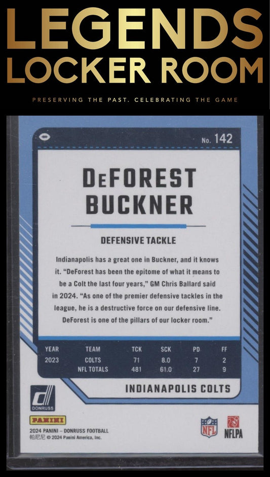 2024 Donruss #142 DeForest Buckner Jersey Number #/99