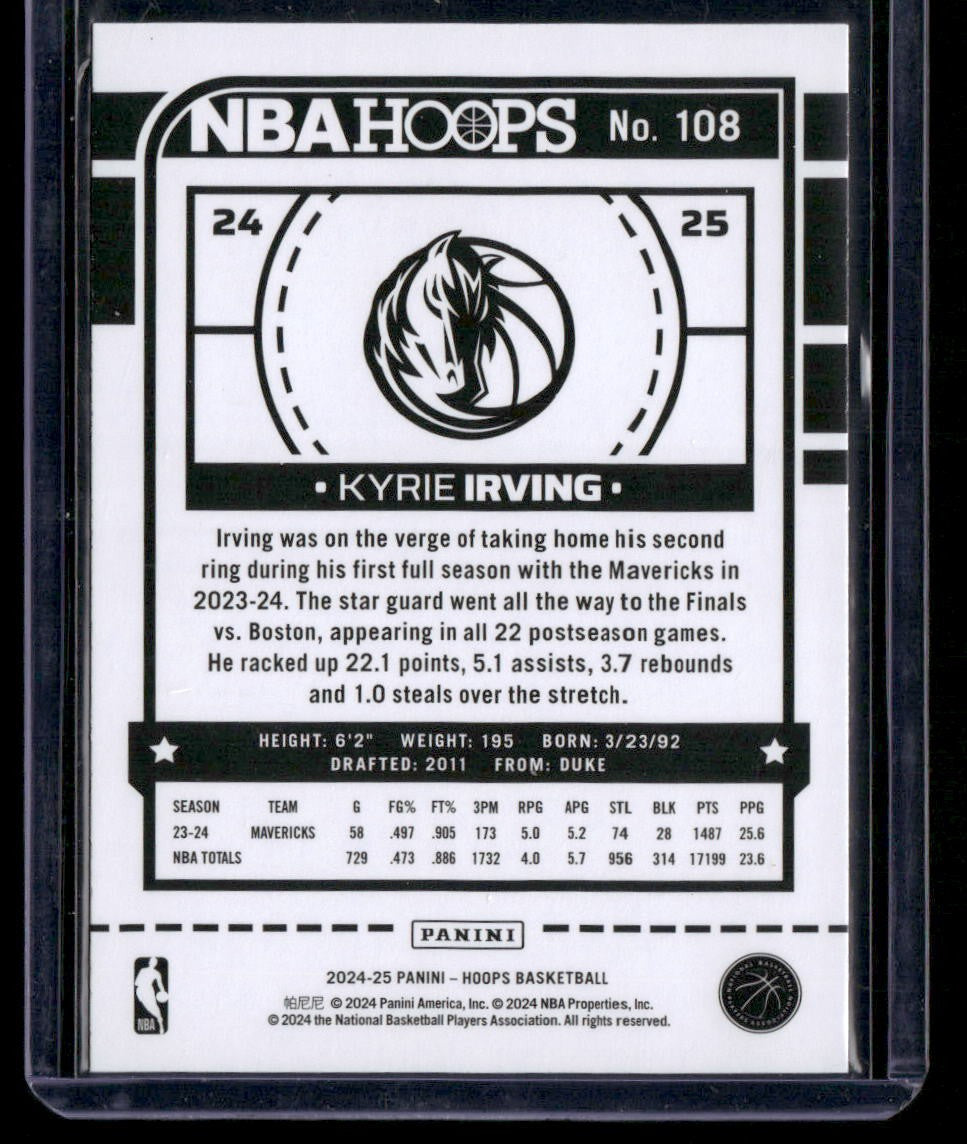 2024-25 Hoops #108 Kyrie Irving