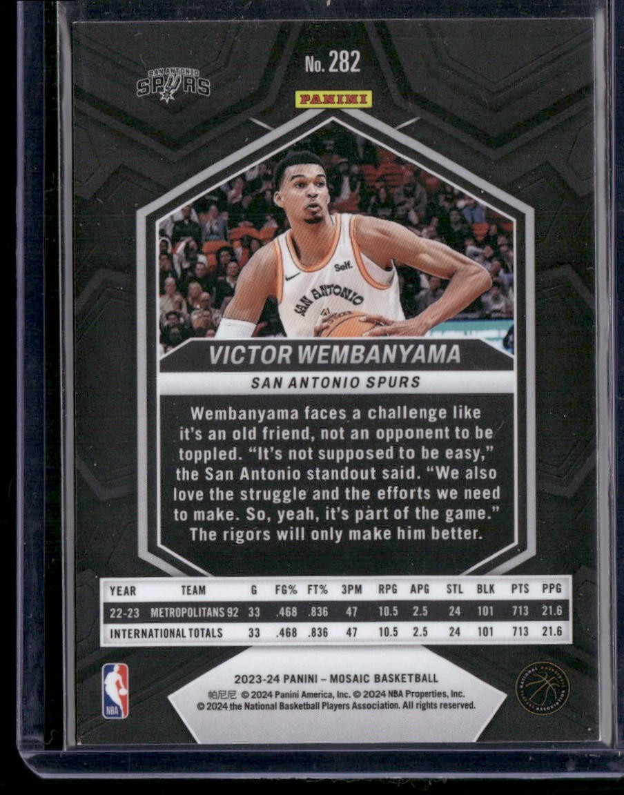 2023-24 Panini Mosaic #282 Victor Wembanyama
