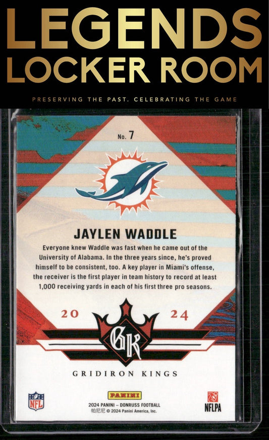 2024 Donruss #7 Jaylen Waddle Gridiron Kings