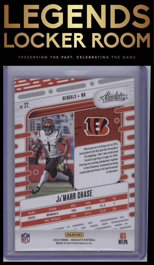 2024 Panini Absolute #22 Ja'Marr Chase Red Spectrum #/125