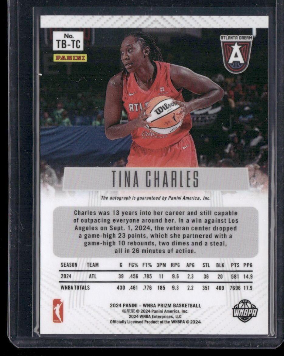2024 Panini Prizm WNBA #TB-TC Tina Charles Throwback Signatures