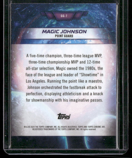 2023-24 Topps Chrome Cosmic #GG-7 Magic Johnson Galaxy Greats