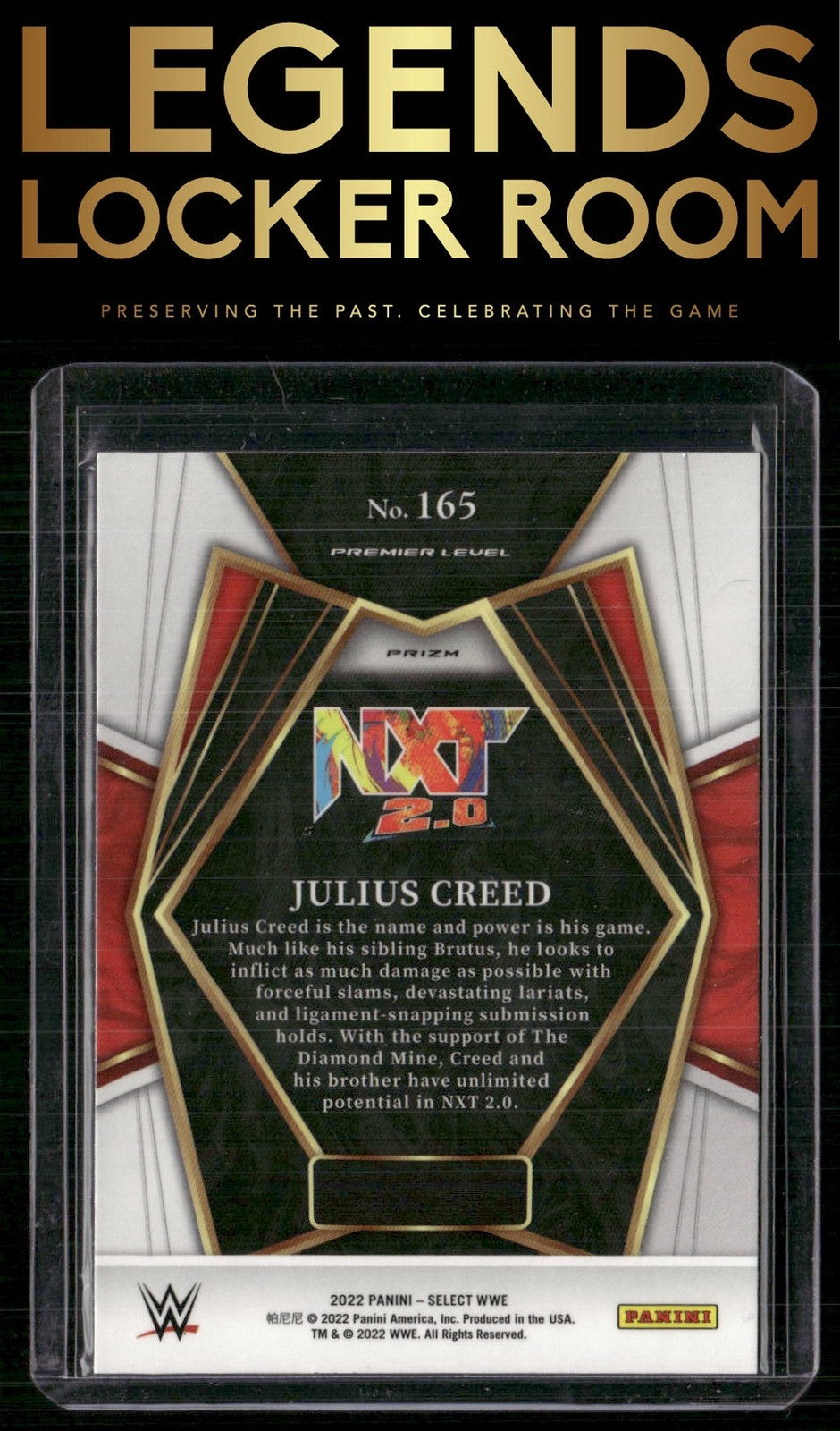 2022 Panini Select WWE #165 Julius Creed Orange Flash Prizms