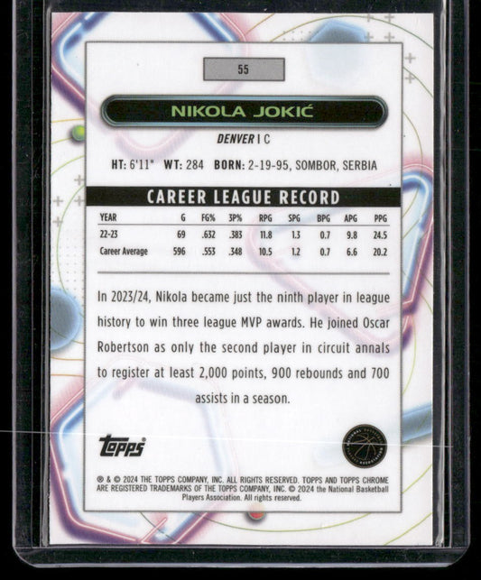2023-24 Topps Chrome Cosmic #55 Nikola Jokić