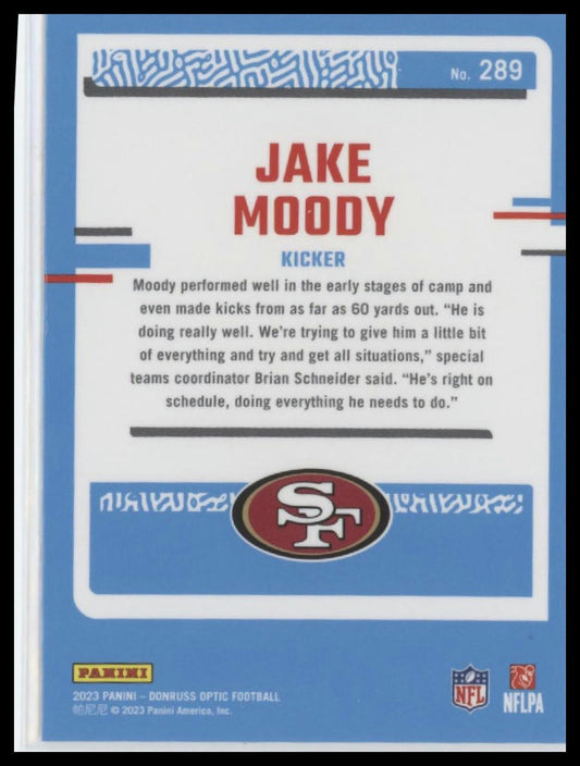 2023 Donruss Optic #289 Jake Moody