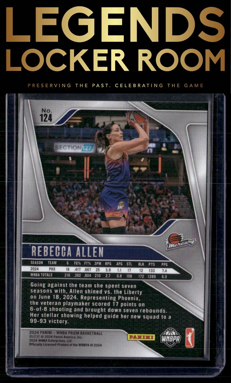 2024 Panini Prizm WNBA #124 Rebecca Allen