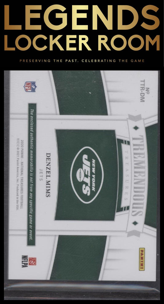 2020 Panini National Treasures Denzel Mims Treasures Rookies #/99