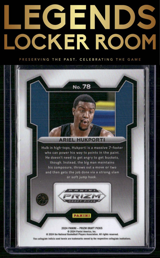 2024 Panini Prizm Draft Picks #78 Ariel Hukporti