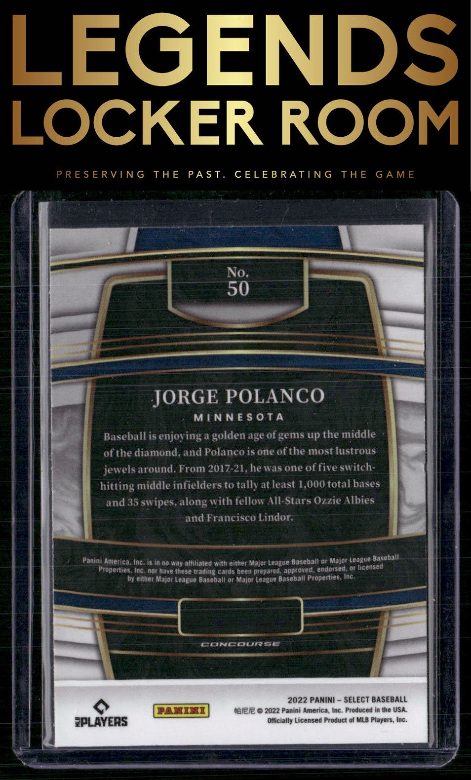 2022 Panini Select #50 Jorge Polanco Blue Retail Base
