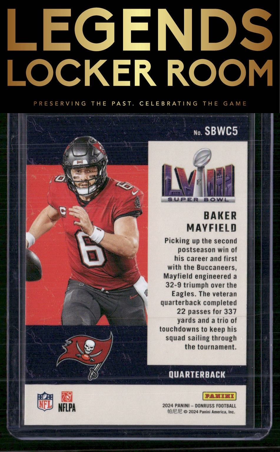 2024 Donruss #SBWC5 Baker Mayfield Road to the Super Bowl Wild Card