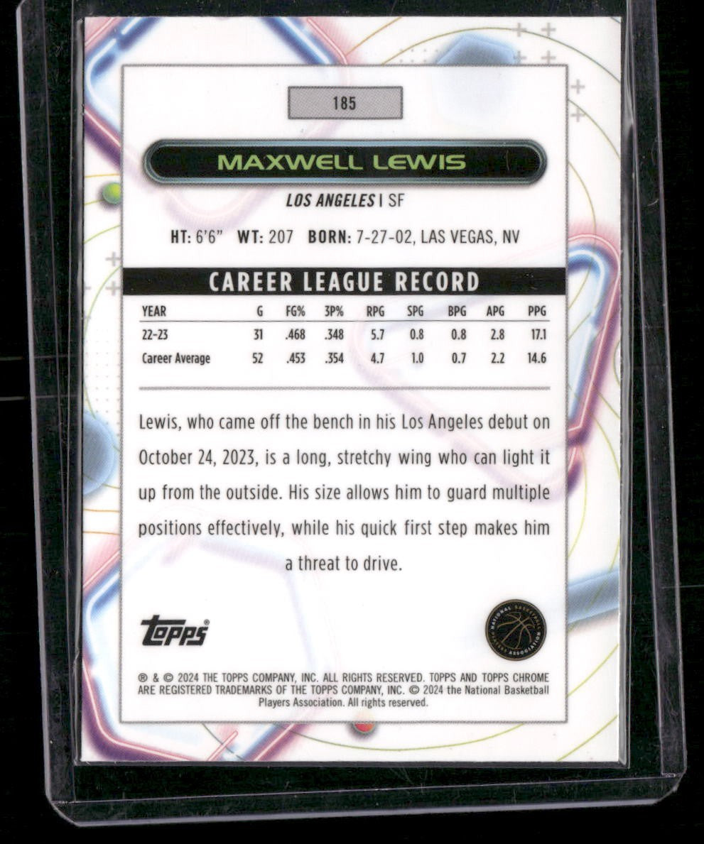 2023-24 Topps Chrome Cosmic #185 Maxwell Lewis
