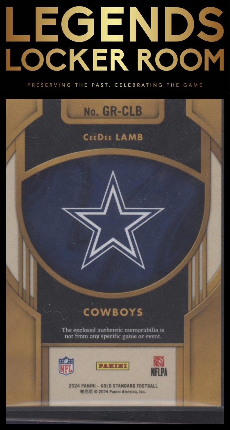 2024 Panini Gold Standard #GR-CLB CeeDee Lamb Gold Rush #/299