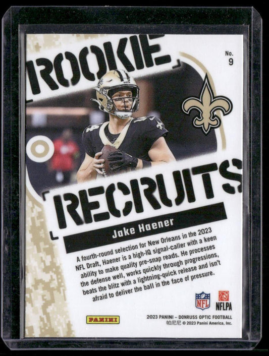 2023 Donruss Optic #9 Jake Haener Rookie Recruits