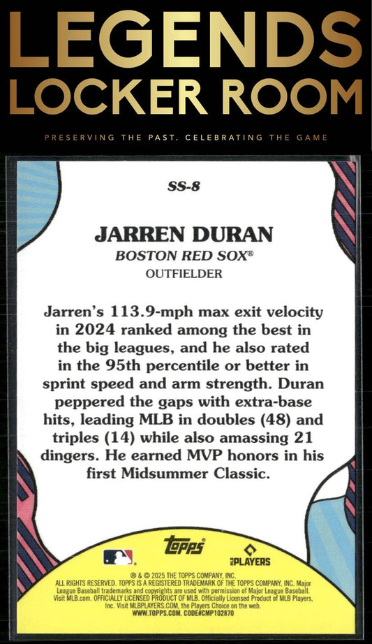2025 Topps #SS-8 Jarren Duran Summer Superstars