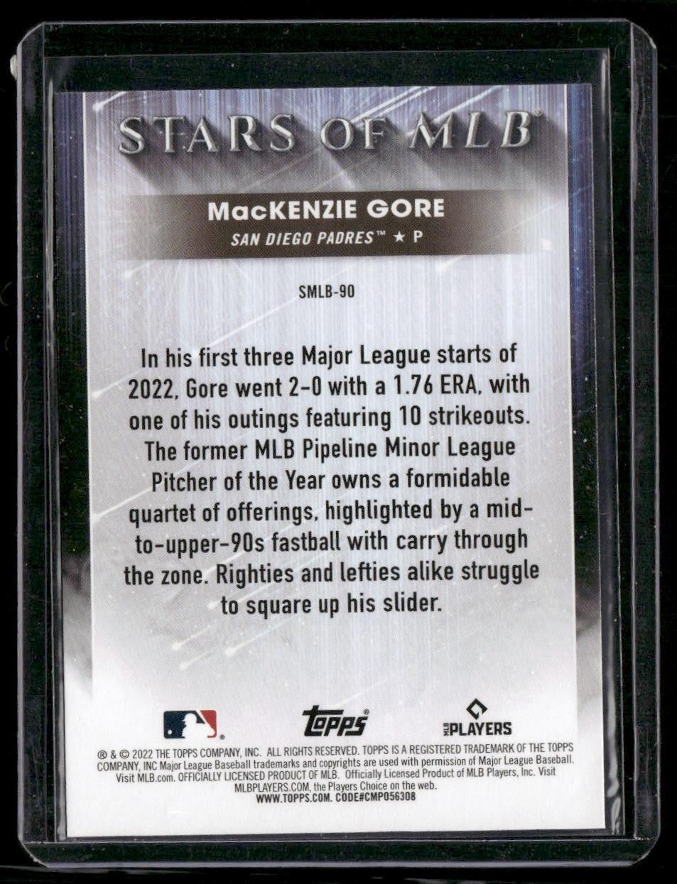 2022 Topps Update #SMLB-90 MacKenzie Gore Stars of MLB