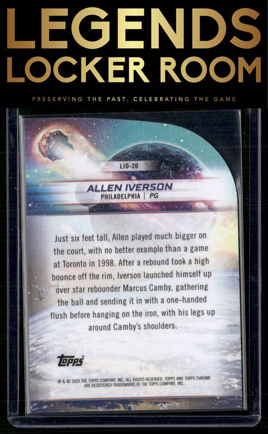 2023-24 Topps Chrome Cosmic #LIO-20 Allen Iverson Launched Into Orbit