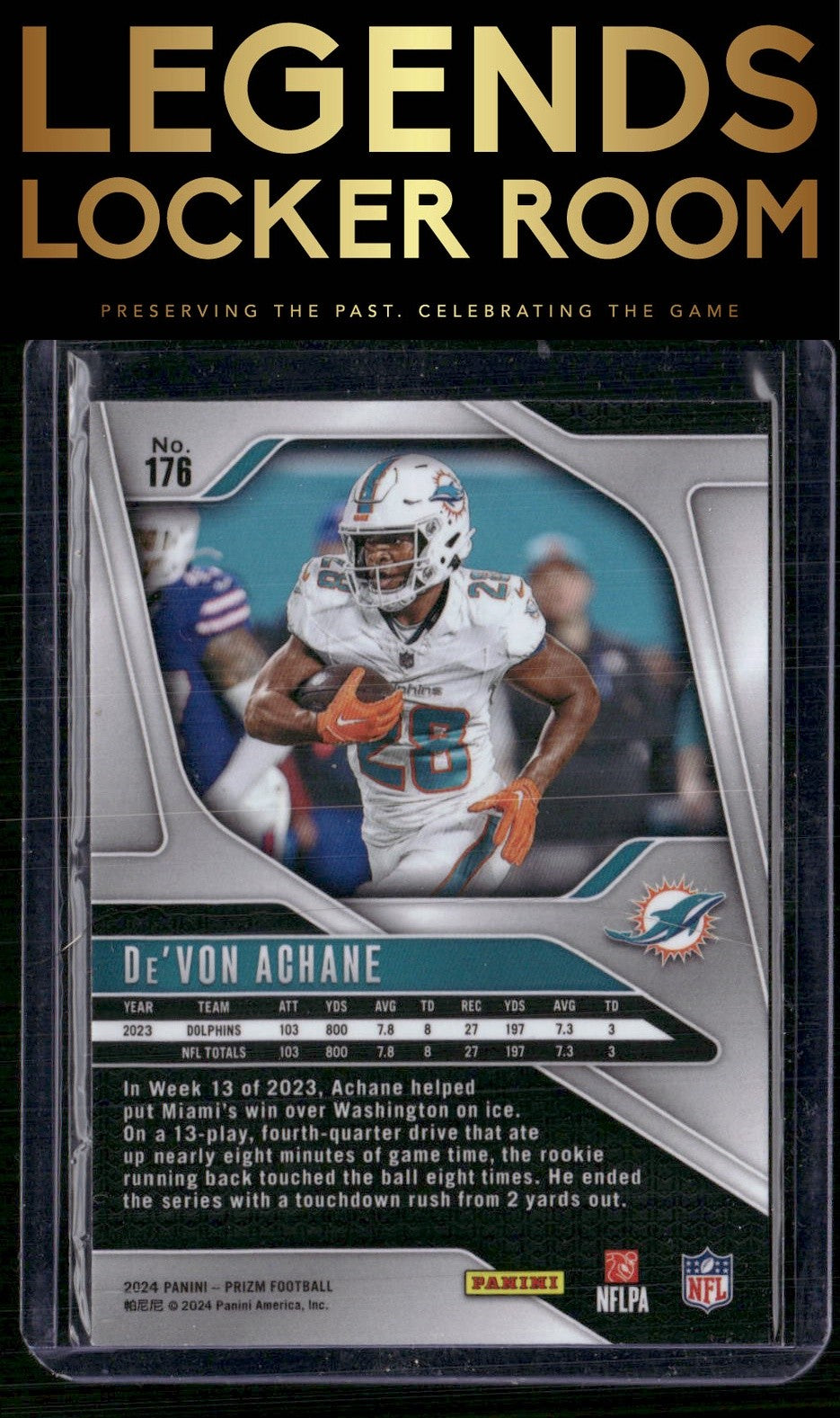 2024 Panini Prizm #176 De'Von Achane